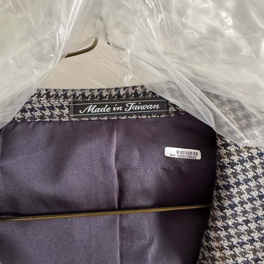 Vintage Pierre Balmain Sport Coat 48L 100% Wool Houndstooth Blazer Men’s - Picture 9 of 13